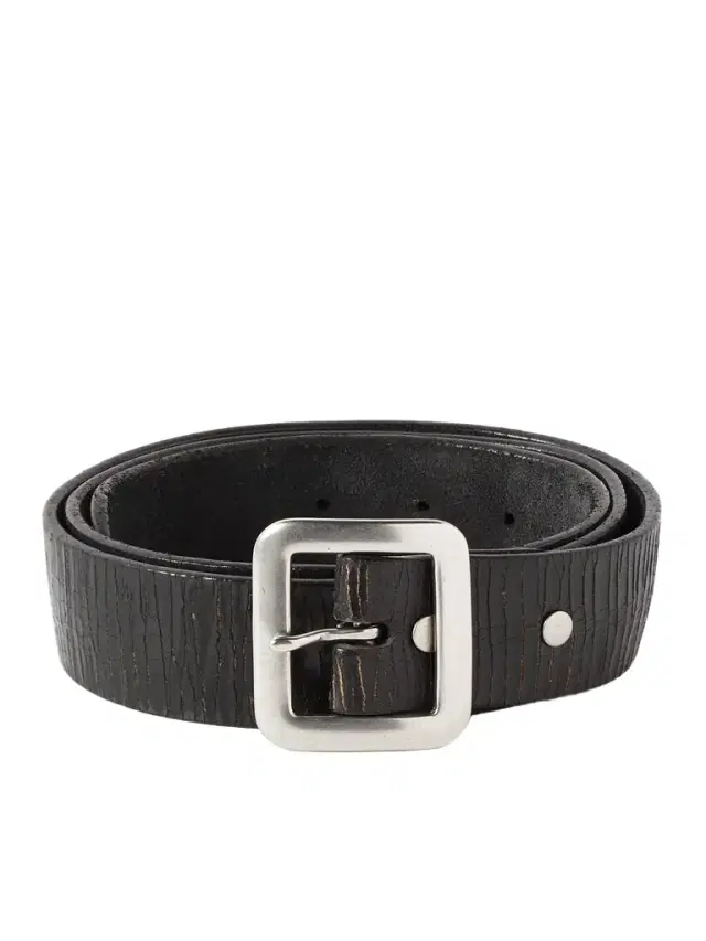4cm Distressed Leather Belt - Men