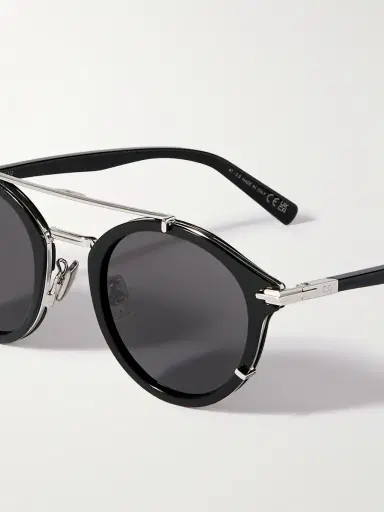 DIOR Eyewear DiorBlacksuit R7U Acetate and Silver-Tone Round-Frame Sunglasses - Men | Thumbnail 3 DIOR Eyewear DiorBlacksuit R7U Acetate and Silver-Tone Round-Frame Sunglasses - Men | Thumbnail 3