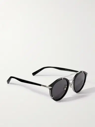 DIOR Eyewear DiorBlacksuit R7U Acetate and Silver-Tone Round-Frame Sunglasses - Men | Thumbnail 4 DIOR Eyewear DiorBlacksuit R7U Acetate and Silver-Tone Round-Frame Sunglasses - Men | Thumbnail 4