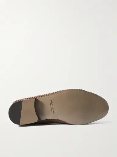 Manolo Blahnik Padstow Leather-Trimmed Raffia Loafers - Men | Thumbnail 3 Manolo Blahnik Padstow Leather-Trimmed Raffia Loafers - Men | Thumbnail 3