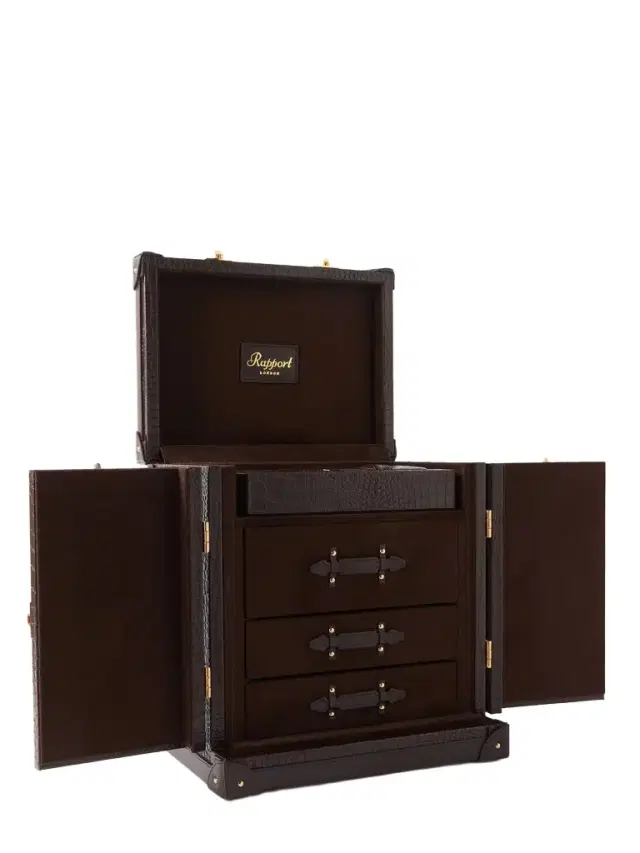 Brompton Croc-Effect Leather Accessory Trunk - Men