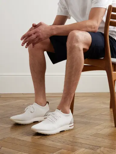 Loro Piana 360 Flexy Leather-Trimmed Knitted Wish® Wool Sneakers - Men | Thumbnail 2 Loro Piana 360 Flexy Leather-Trimmed Knitted Wish® Wool Sneakers - Men | Thumbnail 2