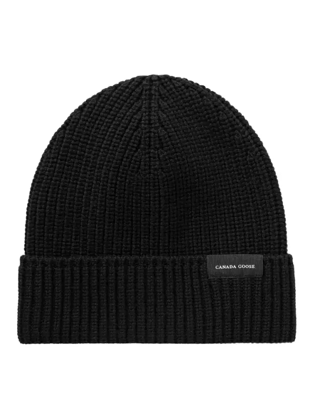 Canada Goose Logo-Appliquéd Ribbed Wool Beanie - Men