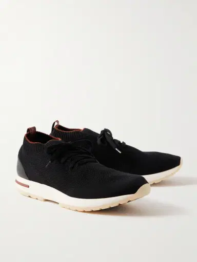 Loro Piana 360 Flexy Walk Leather-Trimmed Knitted Wish® Wool Sneakers - Men | Thumbnail 4 Loro Piana 360 Flexy Walk Leather-Trimmed Knitted Wish® Wool Sneakers - Men | Thumbnail 4