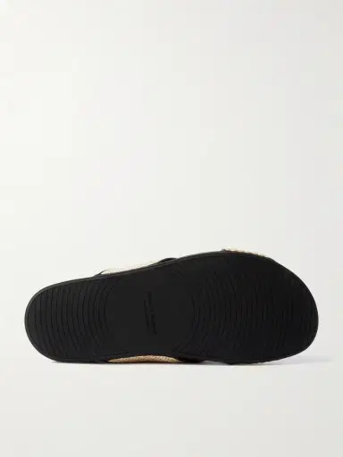 Manolo Blahnik Chiltern Leather-Trimmed Raffia Sandals - Men | Thumbnail 3 Manolo Blahnik Chiltern Leather-Trimmed Raffia Sandals - Men | Thumbnail 3