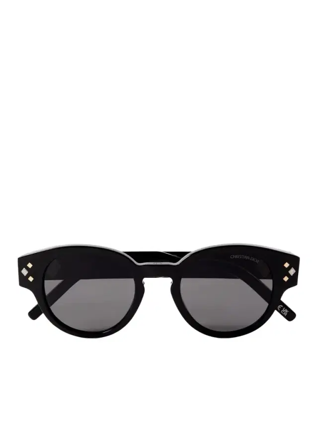 CD Diamond R2I Acetate and Silver-Tone Round-Frame Sunglasses - Men
