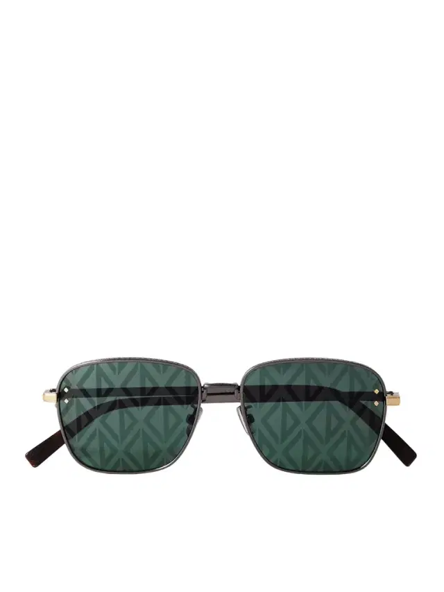 DIOR Eyewear CD Diamond S4U Geometric Silver-Tone and Tortoiseshell Acetate Sunglasses - Men