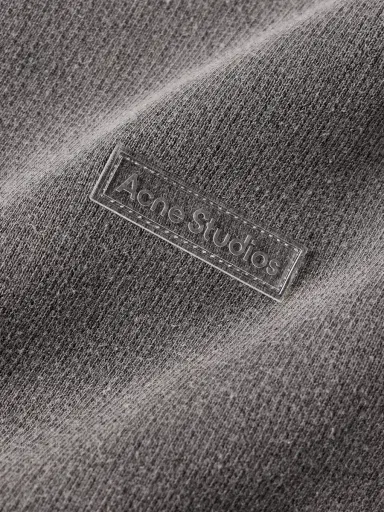 Acne Studios Fester U Garment-Dyed Cotton-Jersey Sweatshirt - Men | Thumbnail 4