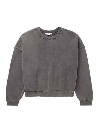 Acne Studios Fester U Garment-Dyed Cotton-Jersey Sweatshirt - Men | Thumbnail 1