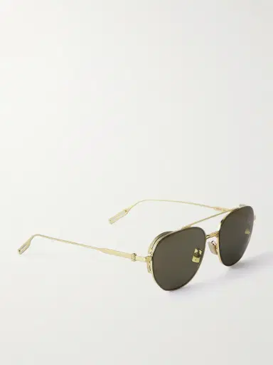 DIOR Eyewear NeoDior RU Aviator-Style Gold-Tone Sunglasses - Men | Thumbnail 4