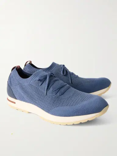 Loro Piana 360 Flexy Leather-Trimmed Knitted Wish® Wool Sneakers - Men | Thumbnail 4 Loro Piana 360 Flexy Leather-Trimmed Knitted Wish® Wool Sneakers - Men | Thumbnail 4
