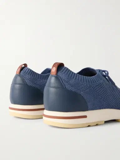 Loro Piana 360 Flexy Leather-Trimmed Knitted Wish® Wool Sneakers - Men | Thumbnail 5 Loro Piana 360 Flexy Leather-Trimmed Knitted Wish® Wool Sneakers - Men | Thumbnail 5