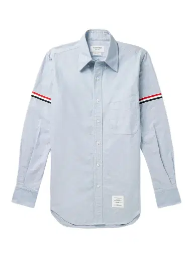 Thom Browne Button-Down Collar Grosgrain-Trimmed Cotton Oxford Shirt - Men | Thumbnail 1