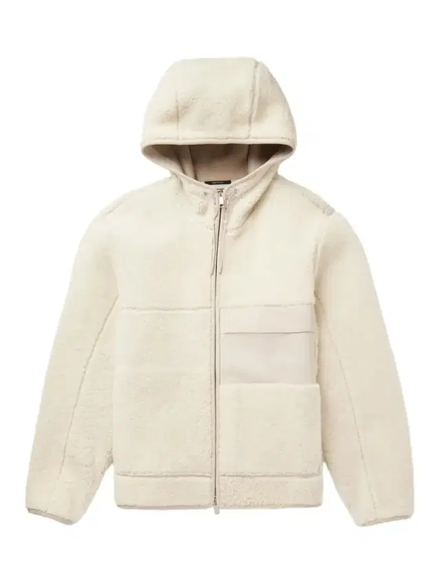 Leather-Trimmed Shearling Hooded Jacket - Men