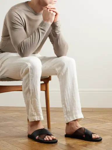 Berluti Sifnos Scritto Venezia Leather Sandals - Men | Thumbnail 2 Berluti Sifnos Scritto Venezia Leather Sandals - Men | Thumbnail 2