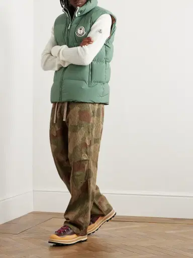 Moncler Genius Palm Angels Wide-Leg Camouflage-Print Cotton-Gabardine Trousers - Men | Thumbnail 2 Moncler Genius Palm Angels Wide-Leg Camouflage-Print Cotton-Gabardine Trousers - Men | Thumbnail 2