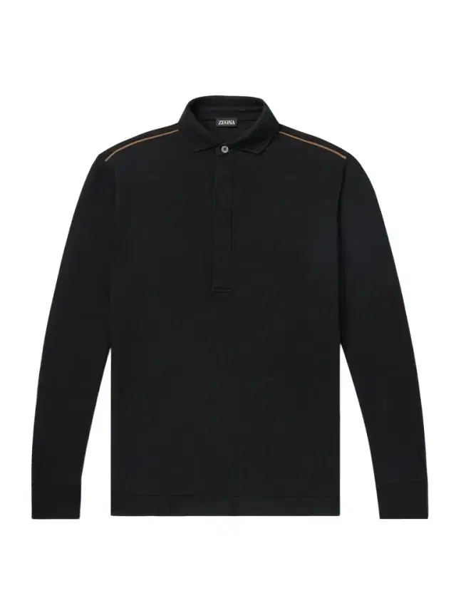 Zegna Leather-Trimmed Cotton-Piqué Polo Shirt - Men