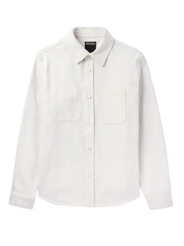 Leather-Trimmed Denim Overshirt - Men