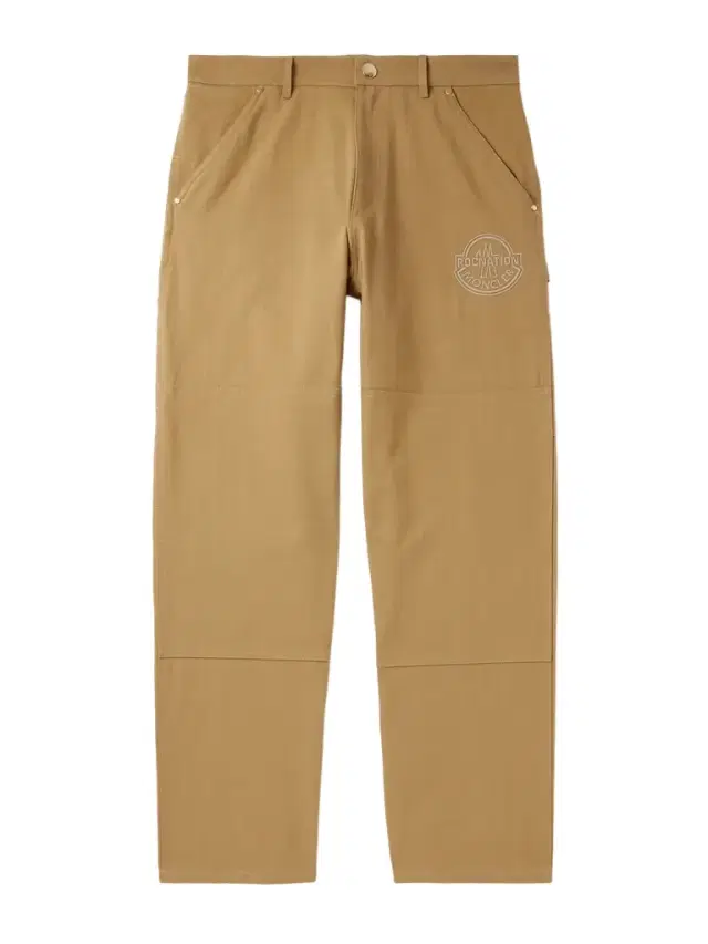 Moncler Genius Roc Nation by Jay-Z Straight-Leg Logo-Embroidered Panelled Washed Cotton-Canvas Trousers - Men