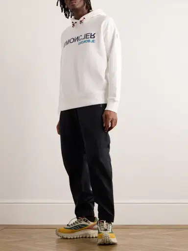 Moncler Grenoble Logo-Appliquéd Cotton-Jersey Hoodie - Men | Thumbnail 2