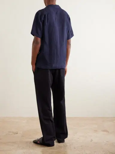 Orlebar Brown Maitan Camp-Collar Linen Shirt - Men | Thumbnail 4