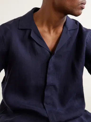 Orlebar Brown Maitan Camp-Collar Linen Shirt - Men | Thumbnail 5
