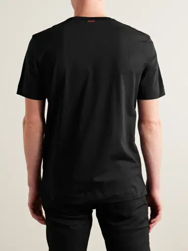 Zegna Slim-Fit Logo-Embroidered Cotton-Jersey T-Shirt - Men | Thumbnail 4 Zegna Slim-Fit Logo-Embroidered Cotton-Jersey T-Shirt - Men | Thumbnail 4