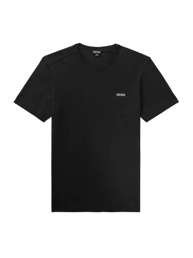 Zegna Slim-Fit Logo-Embroidered Cotton-Jersey T-Shirt - Men | Thumbnail 1 Zegna Slim-Fit Logo-Embroidered Cotton-Jersey T-Shirt - Men | Thumbnail 1