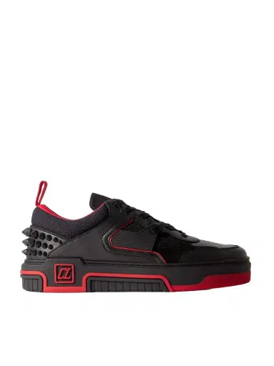 Christian Louboutin Astroloubi Spiked Leather, Suede and Mesh Sneakers - Men | Thumbnail 1