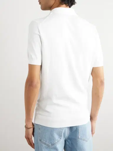 Zegna Cotton Polo Shirt - Men | Thumbnail 4 Zegna Cotton Polo Shirt - Men | Thumbnail 4