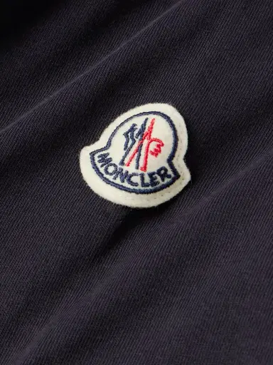 Moncler Slim-Fit Logo-Jacquard Cotton-Jersey T-Shirt - Men | Thumbnail 4