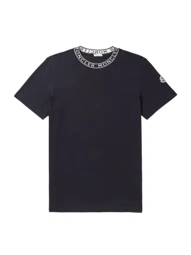 Moncler Slim-Fit Logo-Jacquard Cotton-Jersey T-Shirt - Men | Thumbnail 1