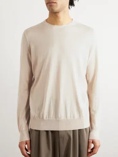 Zegna Cashmere and Silk-Blend Sweater - Men | Thumbnail 3