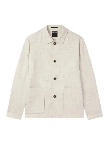 Zegna Bouclé-Twill Chore Jacket - Men | Thumbnail 1