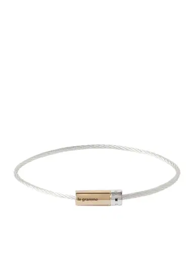 LE GRAMME Cable Sterling Silver and 18-Karat Gold Bracelet - Men | Thumbnail 1 LE GRAMME Cable Sterling Silver and 18-Karat Gold Bracelet - Men | Thumbnail 1