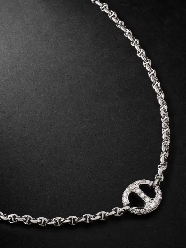 Hoorsenbuhs 18-Karat White Gold Diamond Necklace - Men