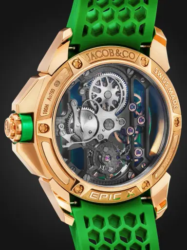 Jacob & Co. Epic X Limited Edition Hand-Wound Skeleton Chronograph 18-Karat Rose Gold Watch, Ref. EX120.43.AC.AC.ABRUA - Men | Thumbnail 5 Jacob & Co. Epic X Limited Edition Hand-Wound Skeleton Chronograph 18-Karat Rose Gold Watch, Ref. EX120.43.AC.AC.ABRUA - Men | Thumbnail 5