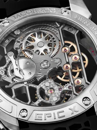 Jacob & Co. Epic X Hand-Wound Skeleton Titanium Watch, Ref. EX110.20.AA.AA.ABRUA - Men | Thumbnail 3