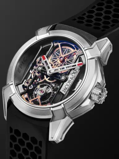 Jacob & Co. Epic X Hand-Wound Skeleton Titanium Watch, Ref. EX110.20.AA.AA.ABRUA - Men | Thumbnail 4