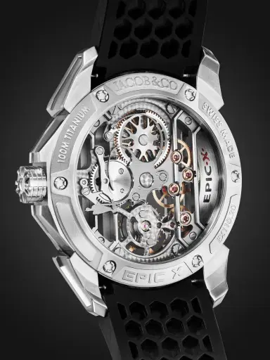 Jacob & Co. Epic X Hand-Wound Skeleton Titanium Watch, Ref. EX110.20.AA.AA.ABRUA - Men | Thumbnail 5