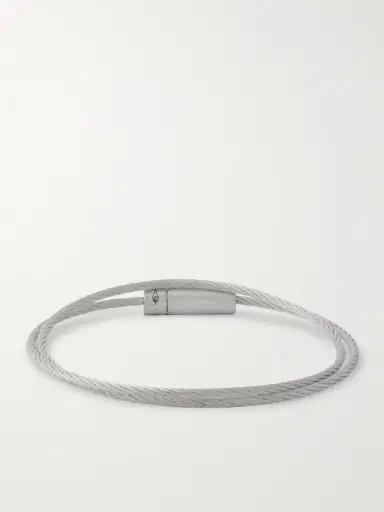 LE GRAMME 9g Double Turn Polished Recycled-Sterling Silver Cable Bracelet - Men | Thumbnail 3 LE GRAMME 9g Double Turn Polished Recycled-Sterling Silver Cable Bracelet - Men | Thumbnail 3