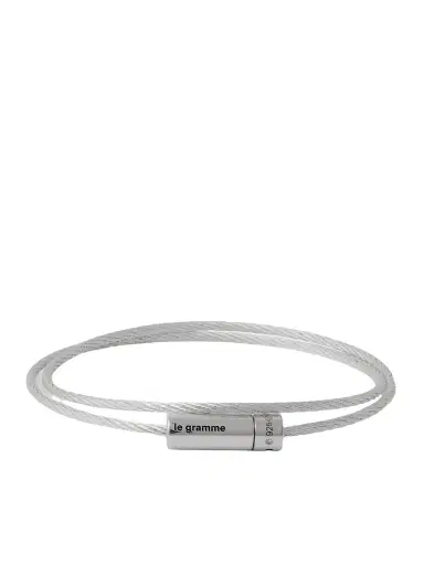 LE GRAMME 9g Double Turn Polished Recycled-Sterling Silver Cable Bracelet - Men | Thumbnail 1 LE GRAMME 9g Double Turn Polished Recycled-Sterling Silver Cable Bracelet - Men | Thumbnail 1