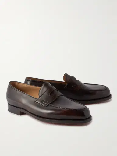 John Lobb Lopez Leather Penny Loafers - Men | Thumbnail 4