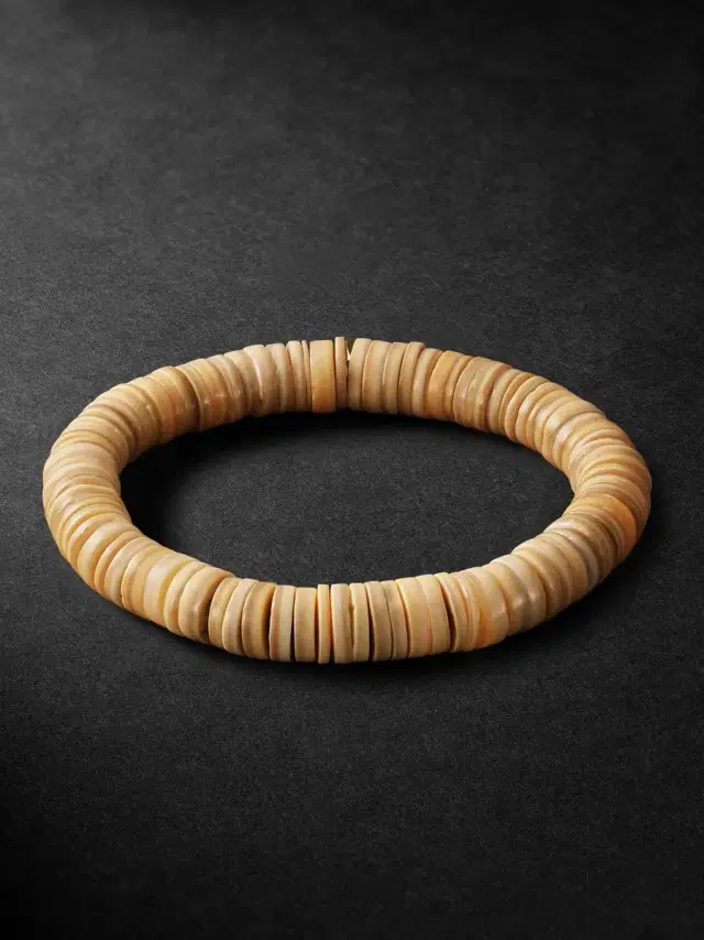 Jacquie Aiche Gold Heishi Shell Beaded Bracelet - Men