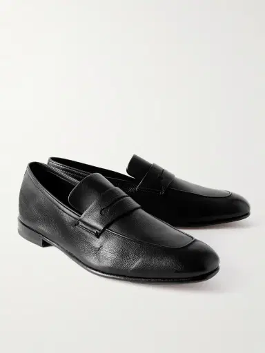 Zegna L'Asola SECONDSKIN Full-Grain Leather Penny Loafers - Men | Thumbnail 4