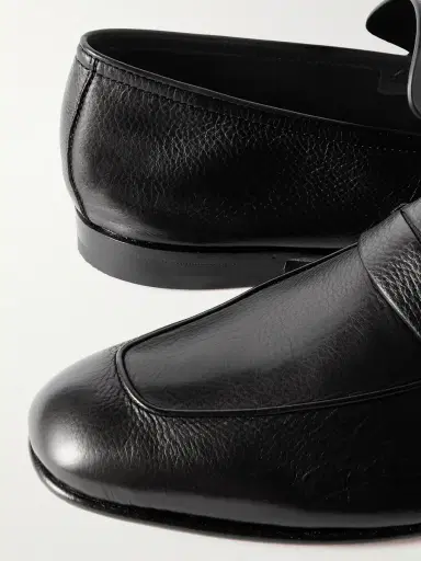 Zegna L'Asola SECONDSKIN Full-Grain Leather Penny Loafers - Men | Thumbnail 6