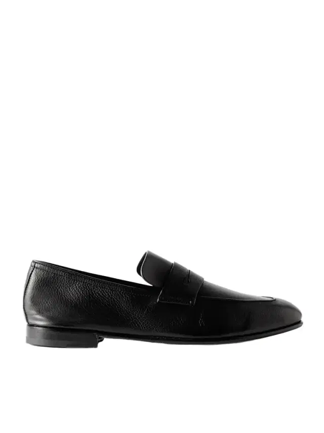 Zegna L'Asola SECONDSKIN Full-Grain Leather Penny Loafers - Men