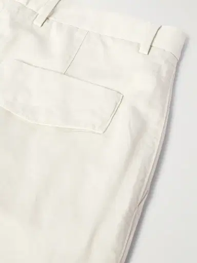 Zegna Straight-Leg Pleated Cotton and Linen-Blend Twill Shorts - Men | Thumbnail 4 Zegna Straight-Leg Pleated Cotton and Linen-Blend Twill Shorts - Men | Thumbnail 4