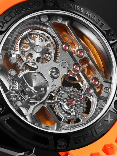 Jacob & Co. Epic X Limited Edition Hand-Wound Skeleton Chronograph DLC-Coated Stainless Steel Watch, Ref. EX120.11.AI.AA.ABRUA - Men | Thumbnail 3 Jacob & Co. Epic X Limited Edition Hand-Wound Skeleton Chronograph DLC-Coated Stainless Steel Watch, Ref. EX120.11.AI.AA.ABRUA - Men | Thumbnail 3