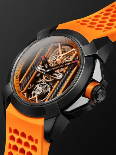Jacob & Co. Epic X Limited Edition Hand-Wound Skeleton Chronograph DLC-Coated Stainless Steel Watch, Ref. EX120.11.AI.AA.ABRUA - Men | Thumbnail 4 Jacob & Co. Epic X Limited Edition Hand-Wound Skeleton Chronograph DLC-Coated Stainless Steel Watch, Ref. EX120.11.AI.AA.ABRUA - Men | Thumbnail 4